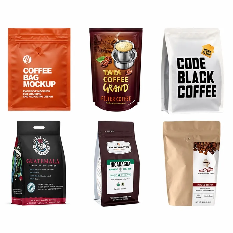 Authorized catalog examples of premade pouches.