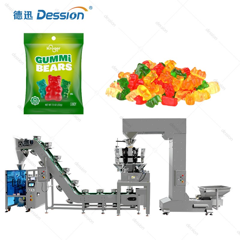 Automatic VFFS Packaging Machine from Leading China Manufacturer for Gummies, Vitamins, and Confectionery — machine and packaging reference