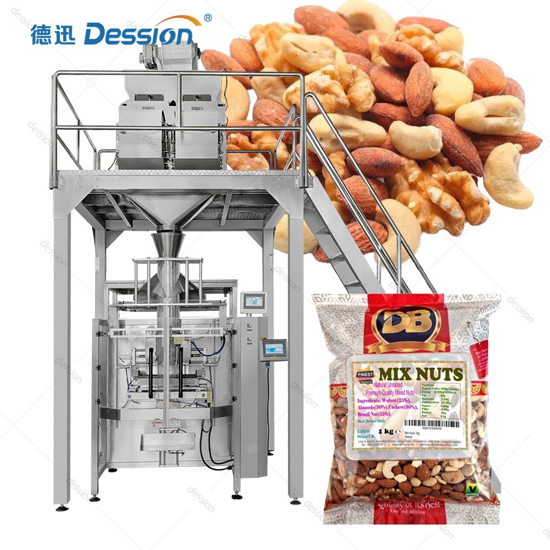 Oxygen-Barrier Vertical Nut Packaging System | Sanitary VFFS with Nitrogen Flushing for Extended Shelf Life — machine and packaging reference