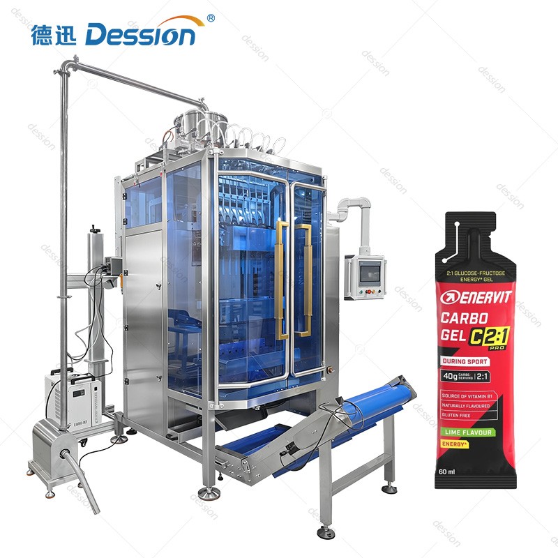 Sanitary Multi-Lane Liquid Sachet Packing Machine for Sports Gel and Supplements — machine and packaging reference