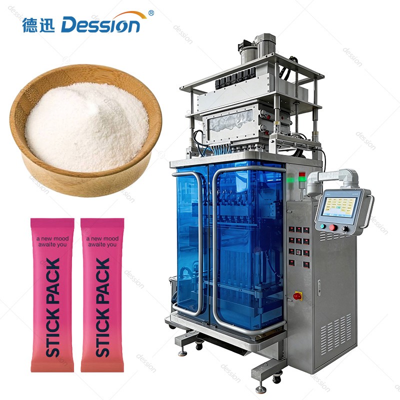 Multi-Lane Probiotic Powder Stick Pack Machine with Nitrogen Flushing — machine and packaging reference