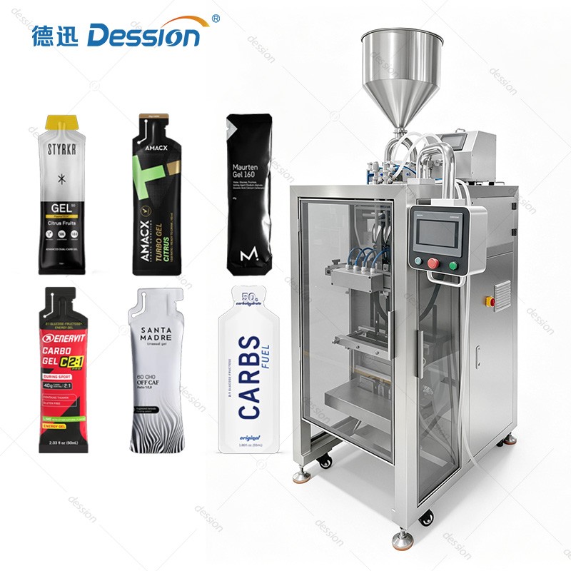 Multi-Lane Energy Gel Pouch Machine for Particulate-Rich Nutritional Gels — machine and packaging reference