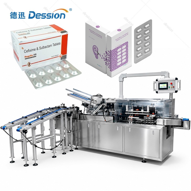 High-Precision Tablet and Capsule Cartoning Machine with Vision Inspection — machine and packaging reference