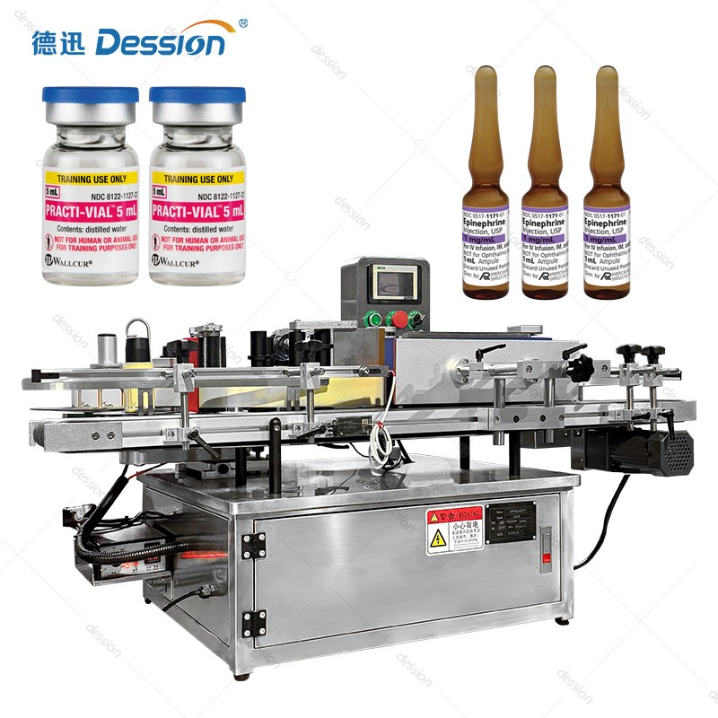 Automatic Labeling Machine for Pharmaceutical Vials & Small Glass Bottles — machine and packaging reference