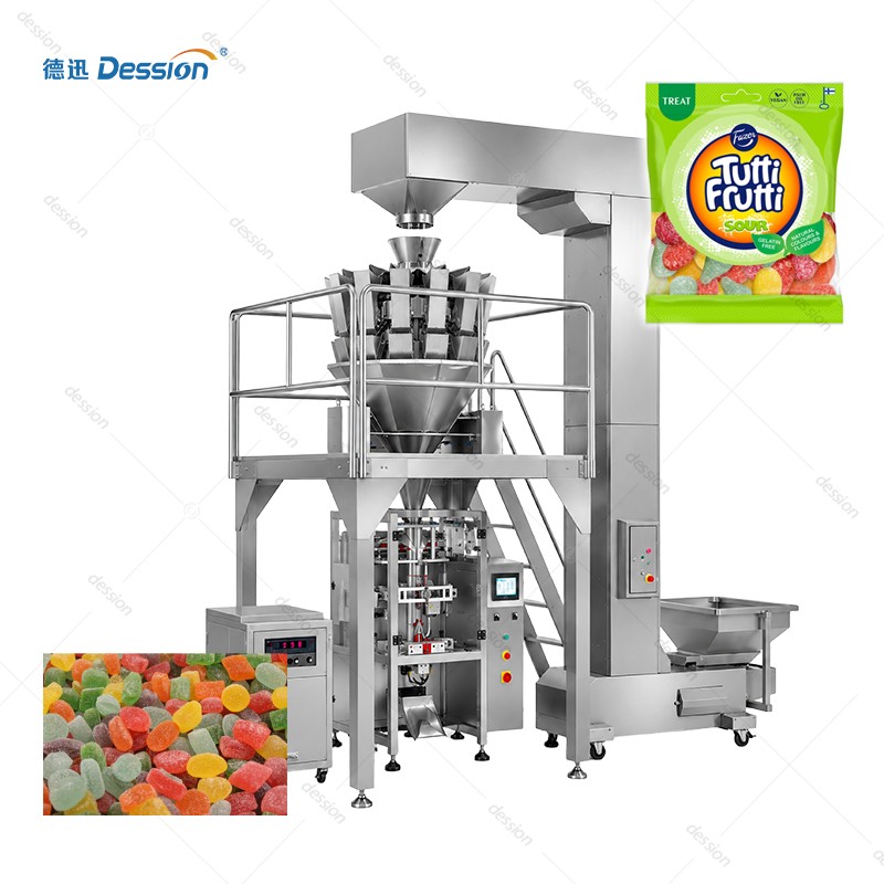 Large Vertical Form Fill Seal Machine for Gummy Candies & Confectionery — machine and packaging reference