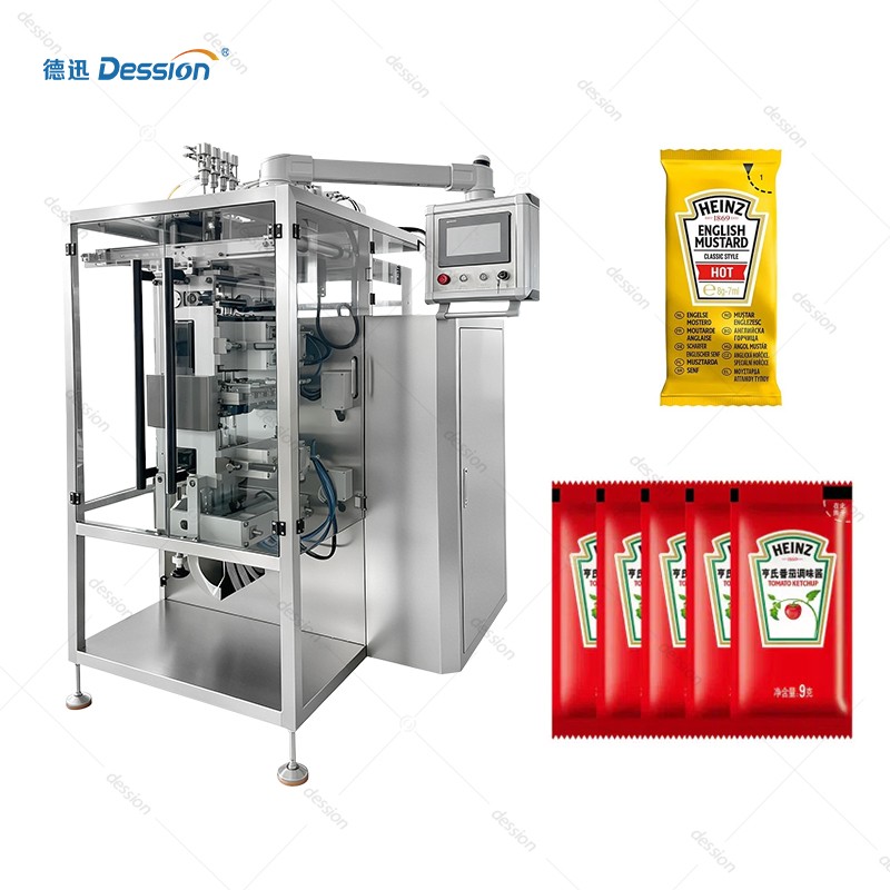 Automatic Multi-Lane Liquid Packaging Machine for Ketchup & Tomato Paste — machine and packaging reference