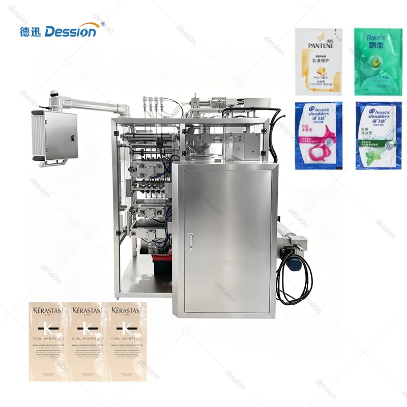 Automatic Multi-Lane Liquid Sachet Packaging Machine for Shampoo — machine and packaging reference