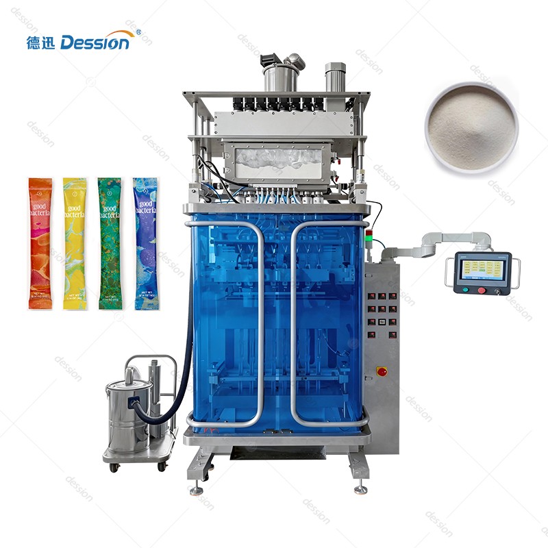 Automatic 8-Lane Back-Seal Powder Packaging Machine for Probiotics — machine and packaging reference