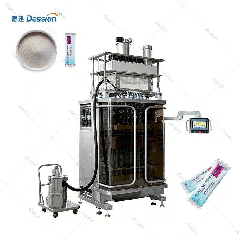 Automatic 8-Lane Back-Seal Powder Packaging Machine for Pharmaceutical Powders — machine and packaging reference