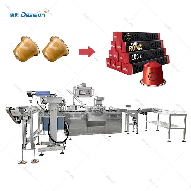 Automatic Cartoning Machine for Coffee Capsules & Nespresso Pods — machine and packaging reference