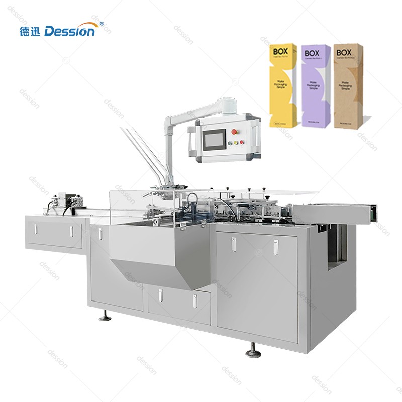 Industrial Cosmetic Packaging & Cartoning Line: High-Speed Feeding & Leaflet Insertion — machine and packaging reference