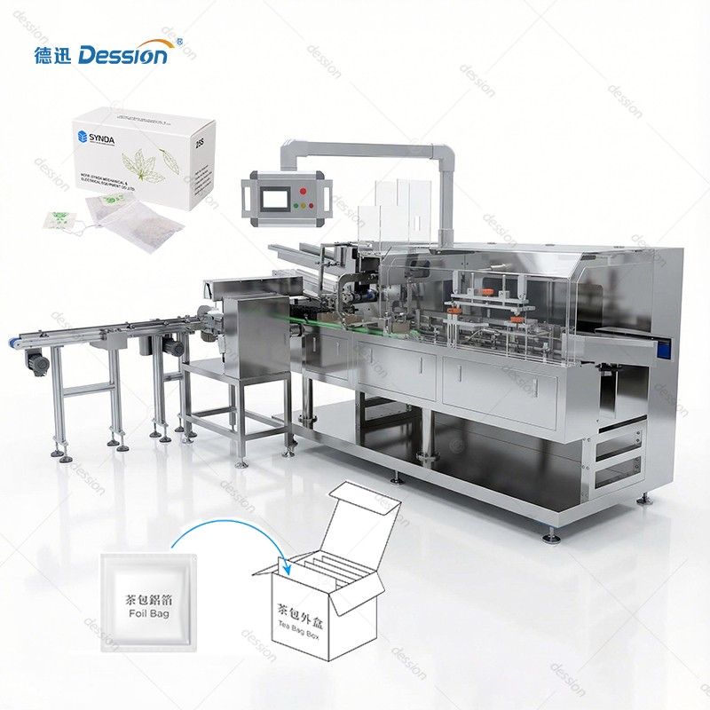 Automatic Cartoning Machine for Tea Bags & Tea Boxes — machine and packaging reference