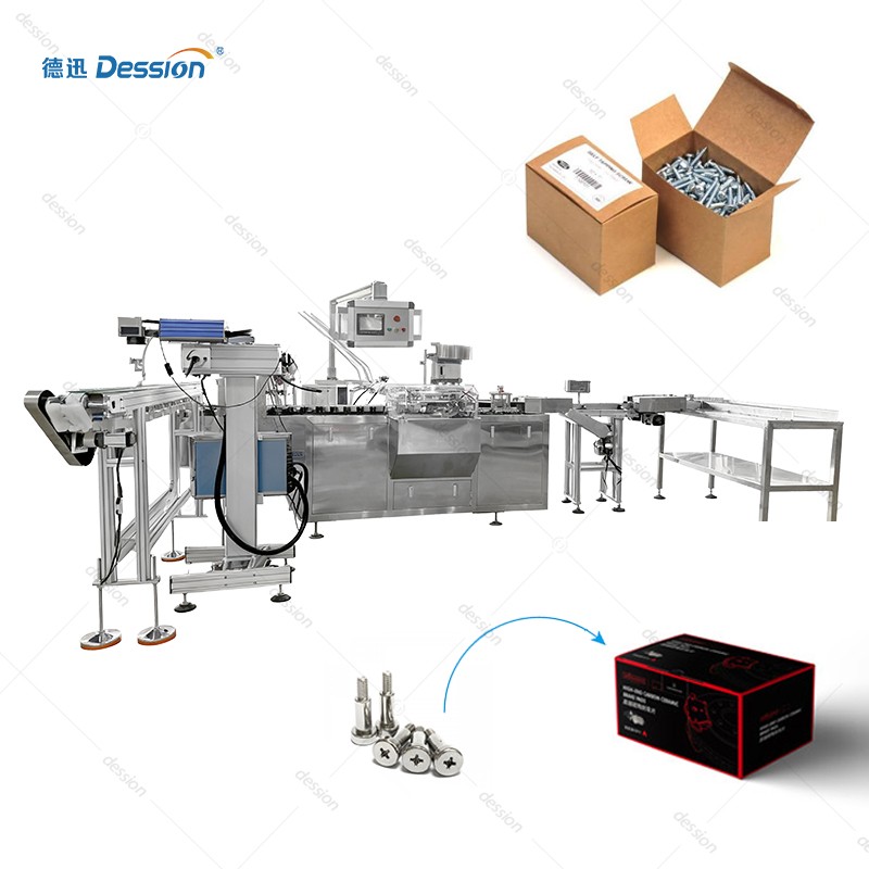 Automatic Cartoning Machine for Screws & Hardware Parts — machine and packaging reference