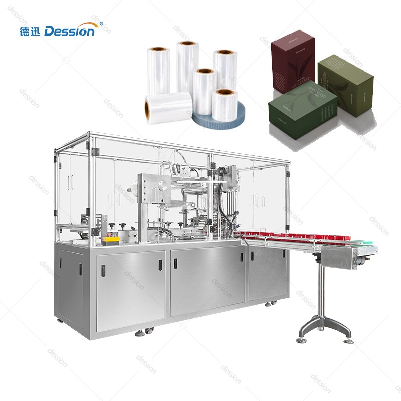 Industrial Tea Box Film Wrapping Solution: Moisture-Proof 3D Overwrapping & Tear Tape Integration — machine and packaging reference