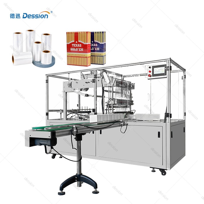 Industrial Playing Card Film Wrapping Solution: High-Speed 3D Overwrapping & Tear Tape Integration — machine and packaging reference
