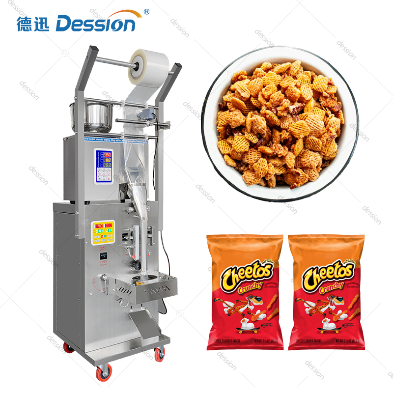 Automatic Nitrogen Gas Flush Vertical Packing Machine for Potato Chips and Snacks — machine and packaging reference