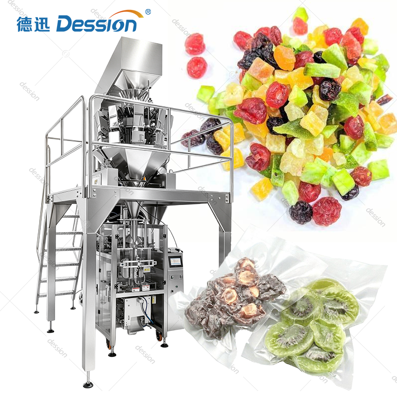 Automatic VFFS Dried Fruit Packaging Machine with Vacuum System — machine and packaging reference