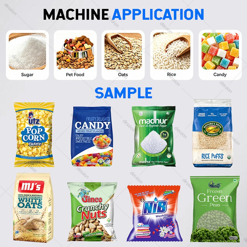 Food Grade Automatic Weighing Gummy Cotton Candy Bulk Candy Packaging Machine — equipment / application detail