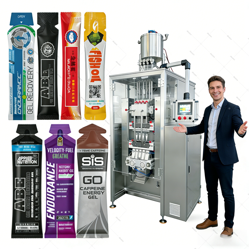4 lanes Solid beverage granule small bag filling machine multi lines sachet packing machine — machine and packaging reference