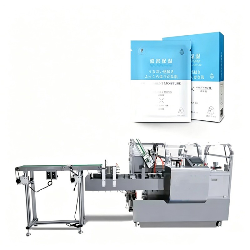 automatic facial mask patch cartoning machine — machine and packaging reference