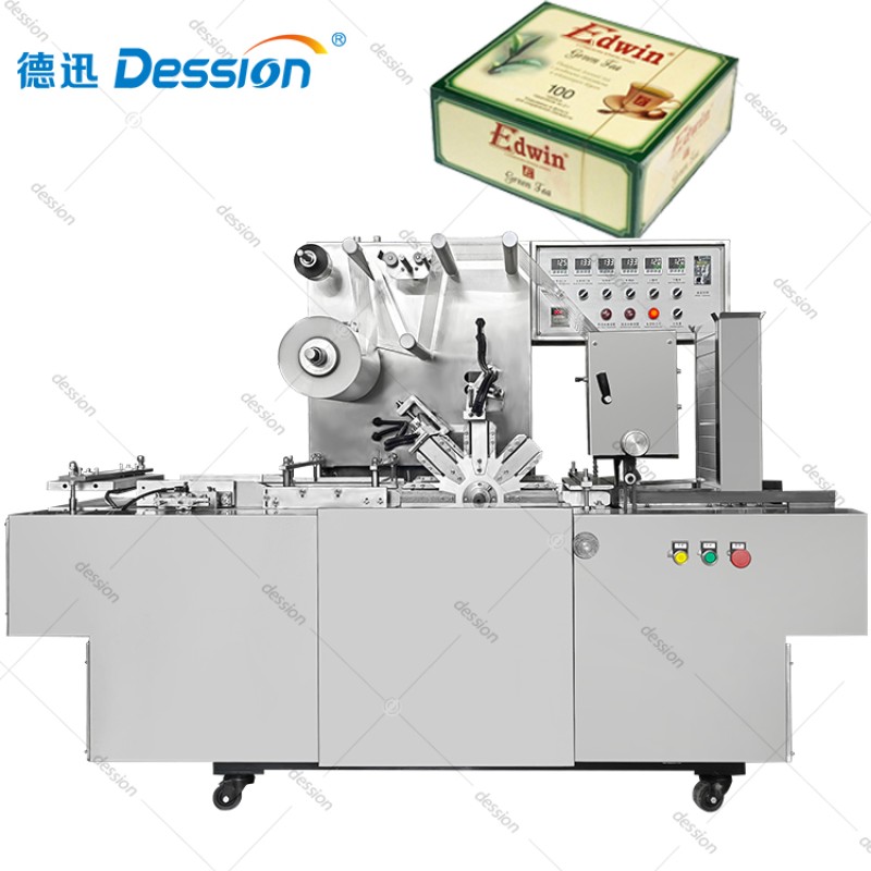 Automatic Transparent Film Tea Boxes 3D Overwrapping Machine — machine and packaging reference