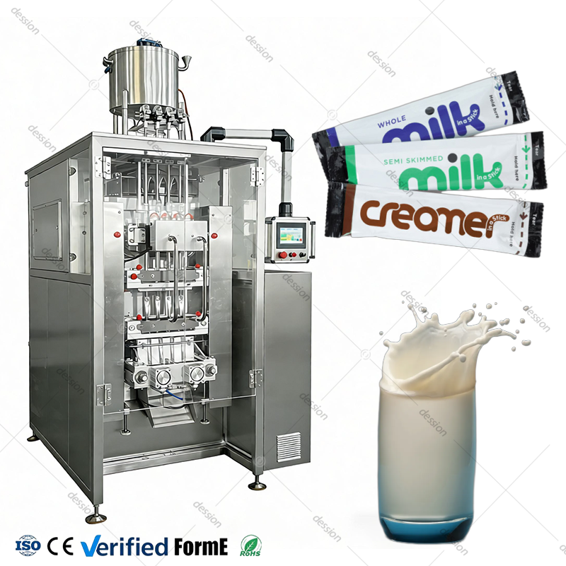 high speed 4 lanes milk creamer stick sachet filling sealing packing machine automatic — machine and packaging reference