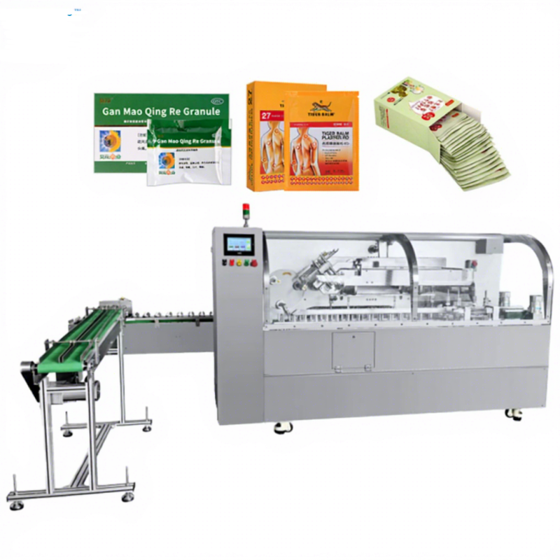 Automatic cartoning machine for tea bag packaging — machine and packaging reference