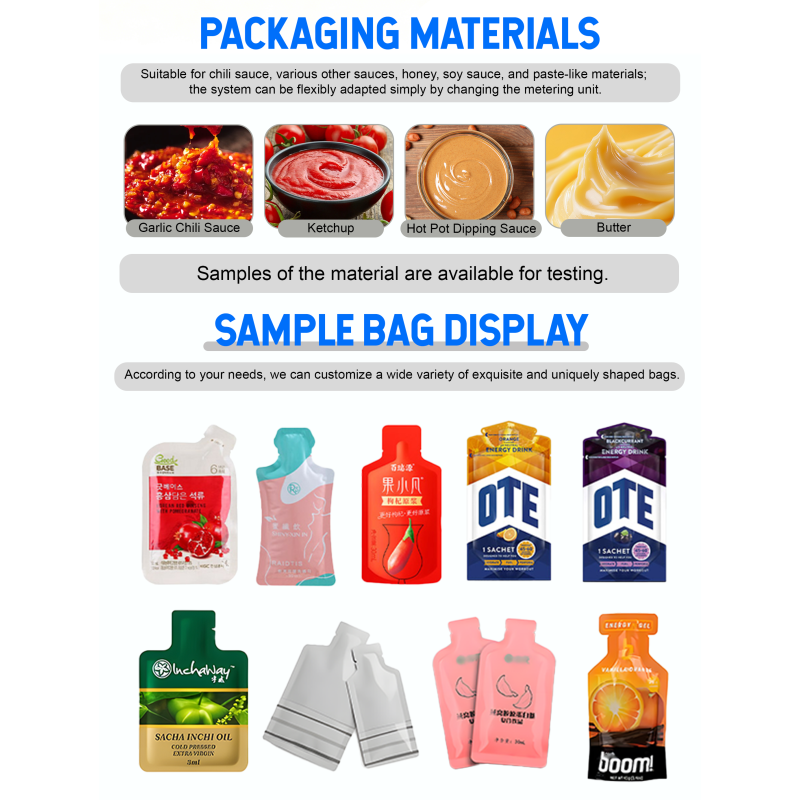 fully automatic ketchup tomato sauce sachet 4 sides sealing packaging machine — equipment / application detail