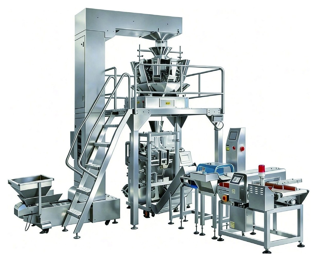 Vertical coffee-bean weighing and bagging machine from the Dession catalog.