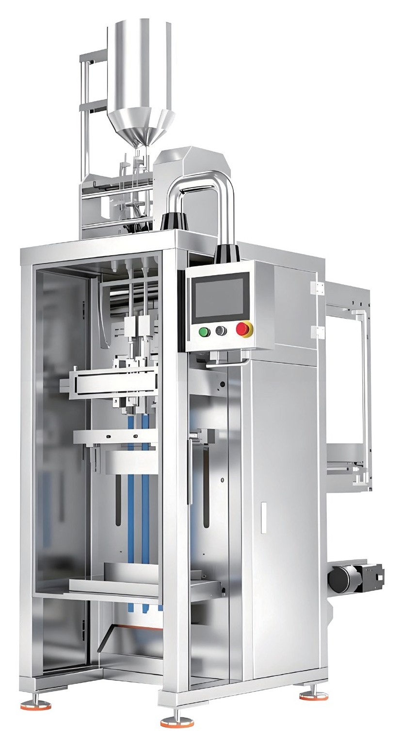 Multi-lane coffee stick-pack machine from the Dession catalog.