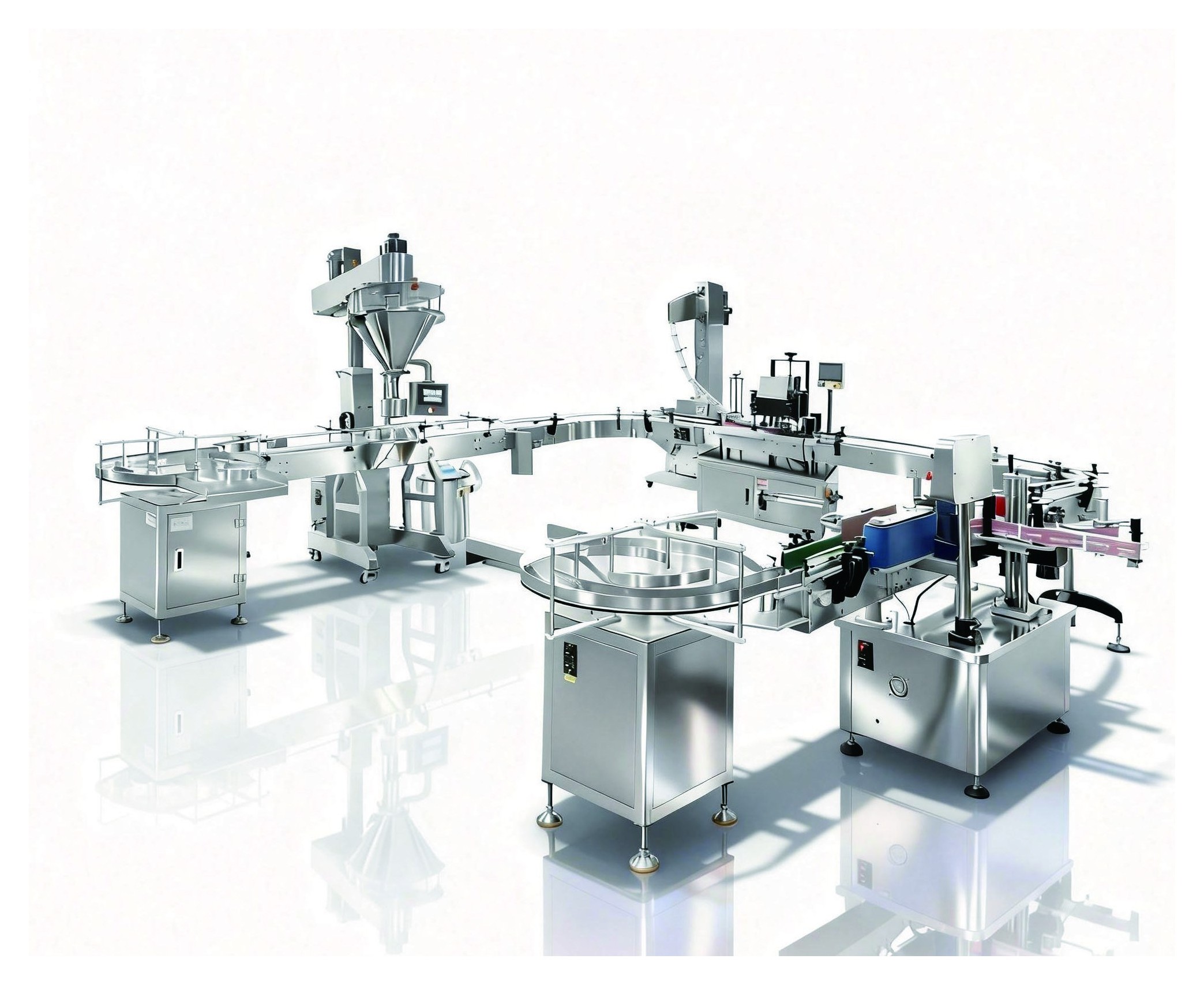 Coffee powder filling line from the Dession catalog.