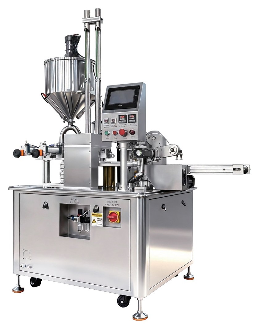 Rotary filling and sealing machine from the Dession coffee catalog.